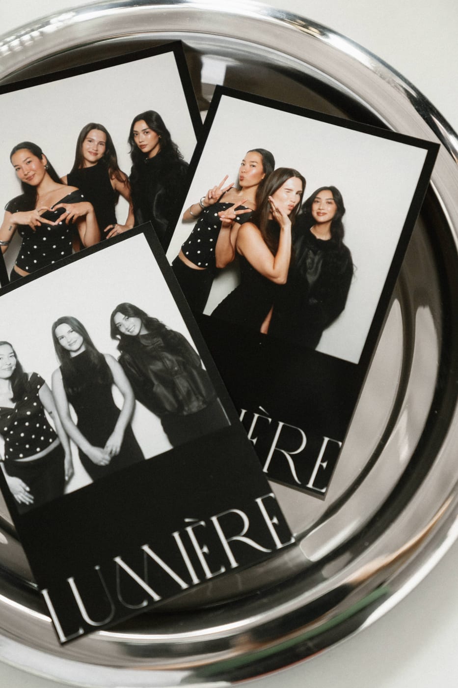 Group photo booth print passed around the party