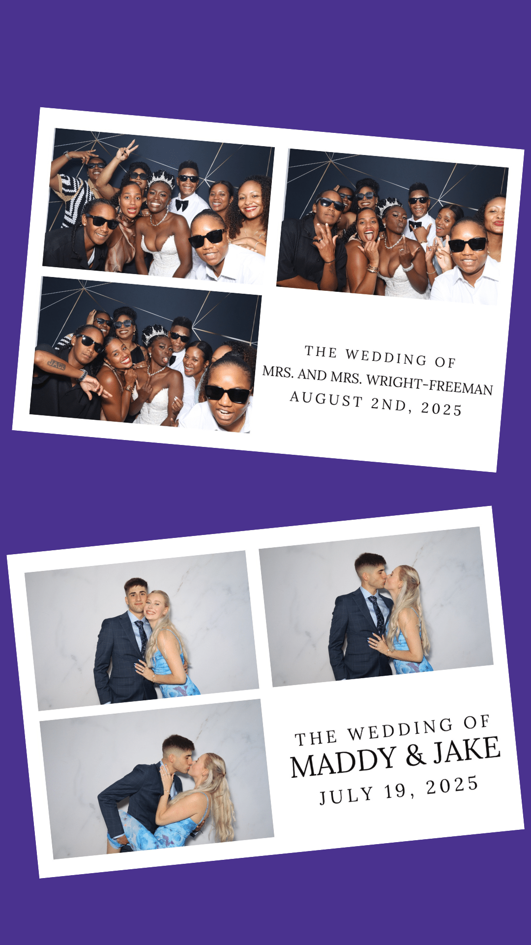 Guests enjoying a photo booth