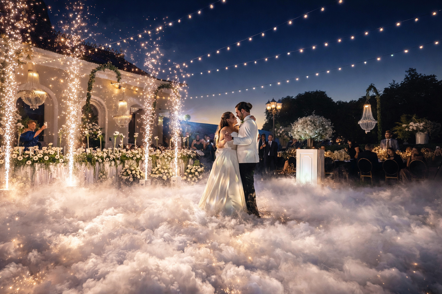 Cold sparks and dancing on the clouds